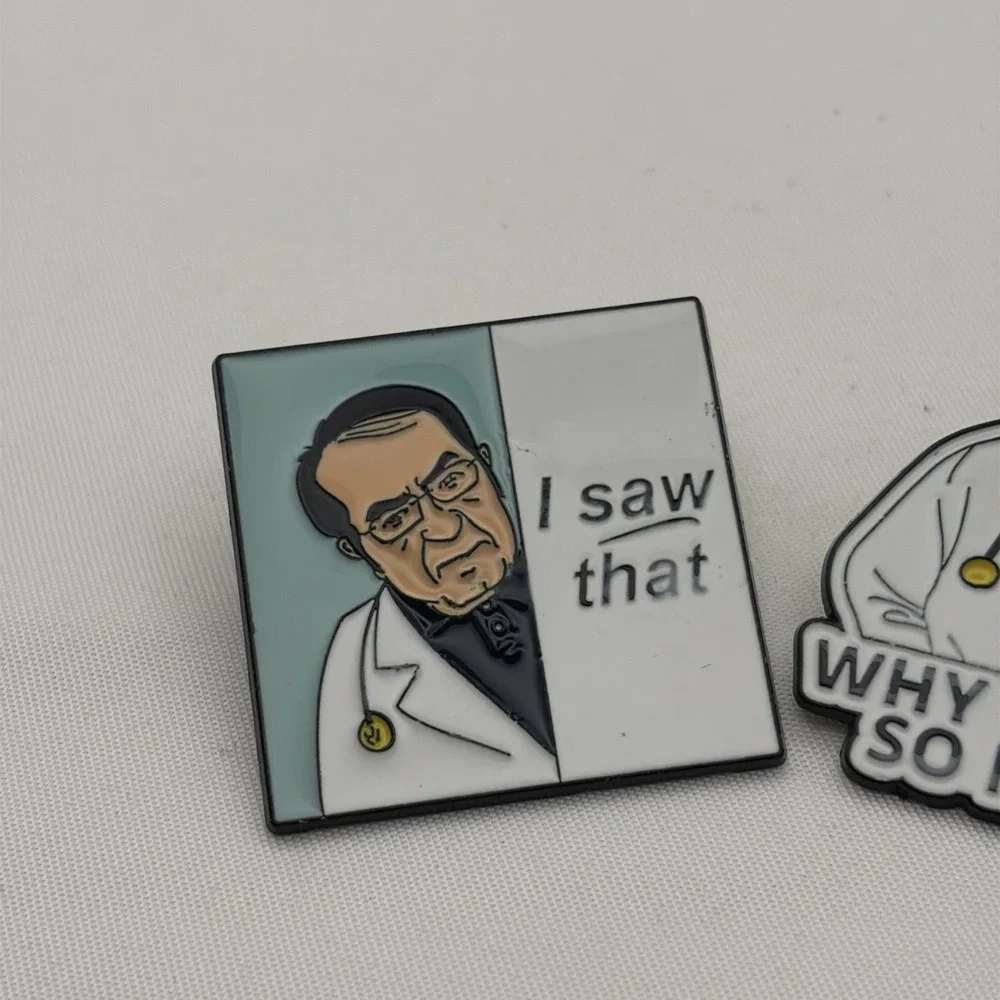 Set‎ Of 2 Dr Now My 600lb Life Novelty Funny Lapel Hat Pins